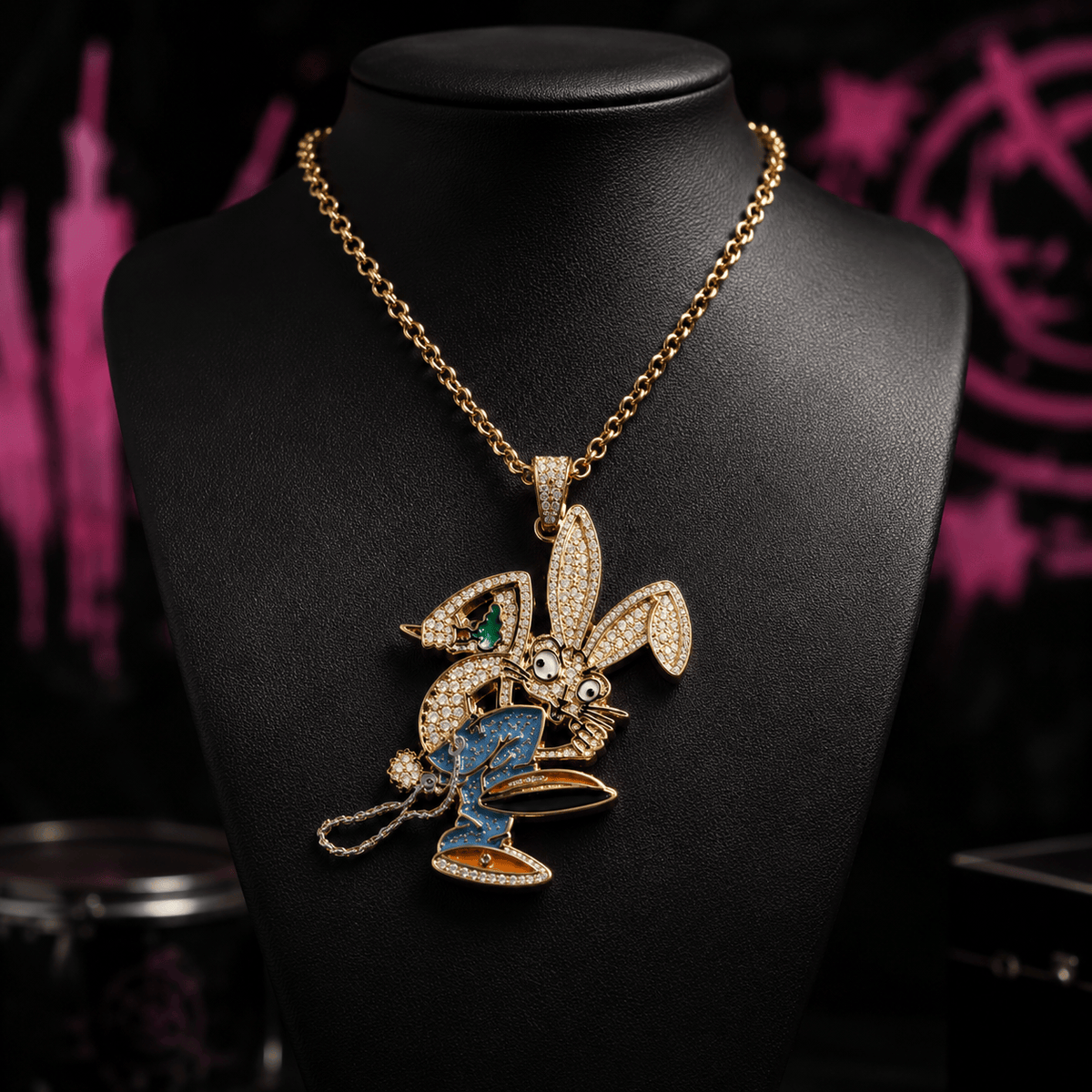 BLIK Solid Gold Chain with Diamond Pendant TTTT