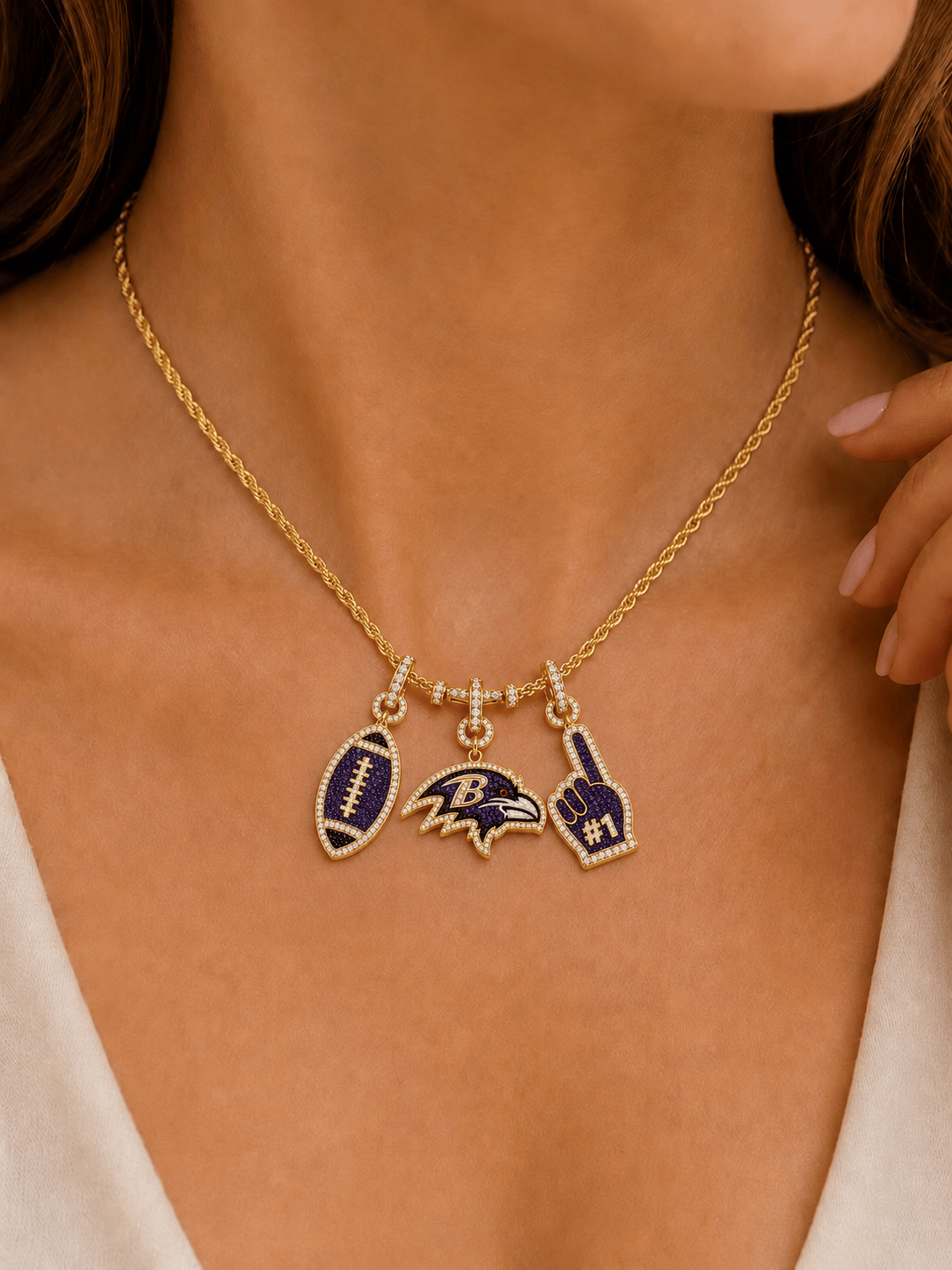 BTR Solid Gold Chain with Diamond Pendant TTTT