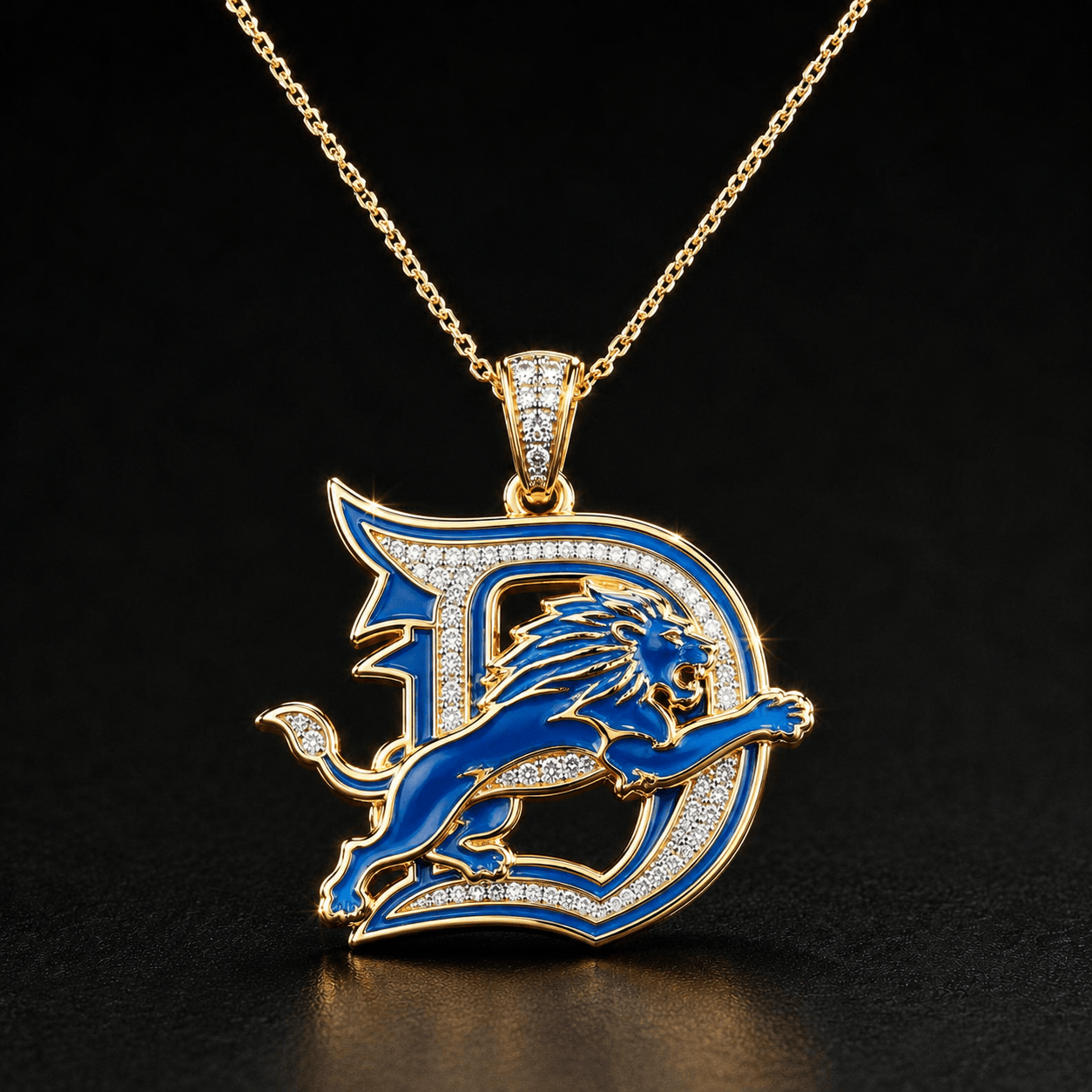 DTLN Solid Gold Chain with Diamond Pendant TMH