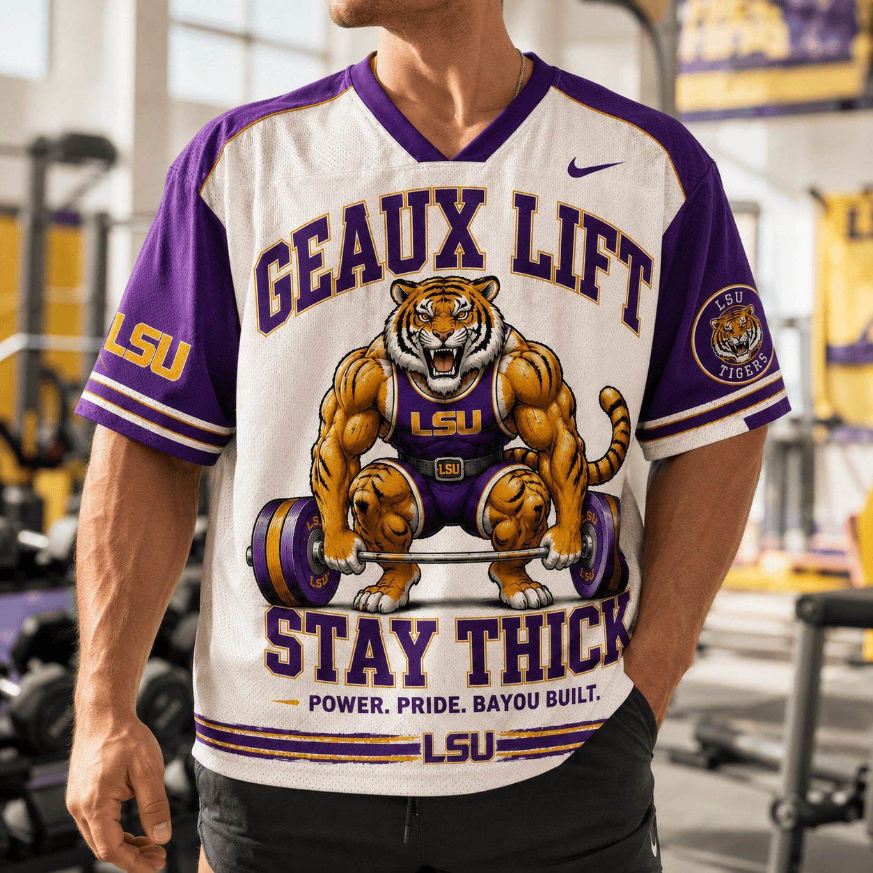 LSU PREMIUM FOOTBALL JERSEY SHIRT HQH
