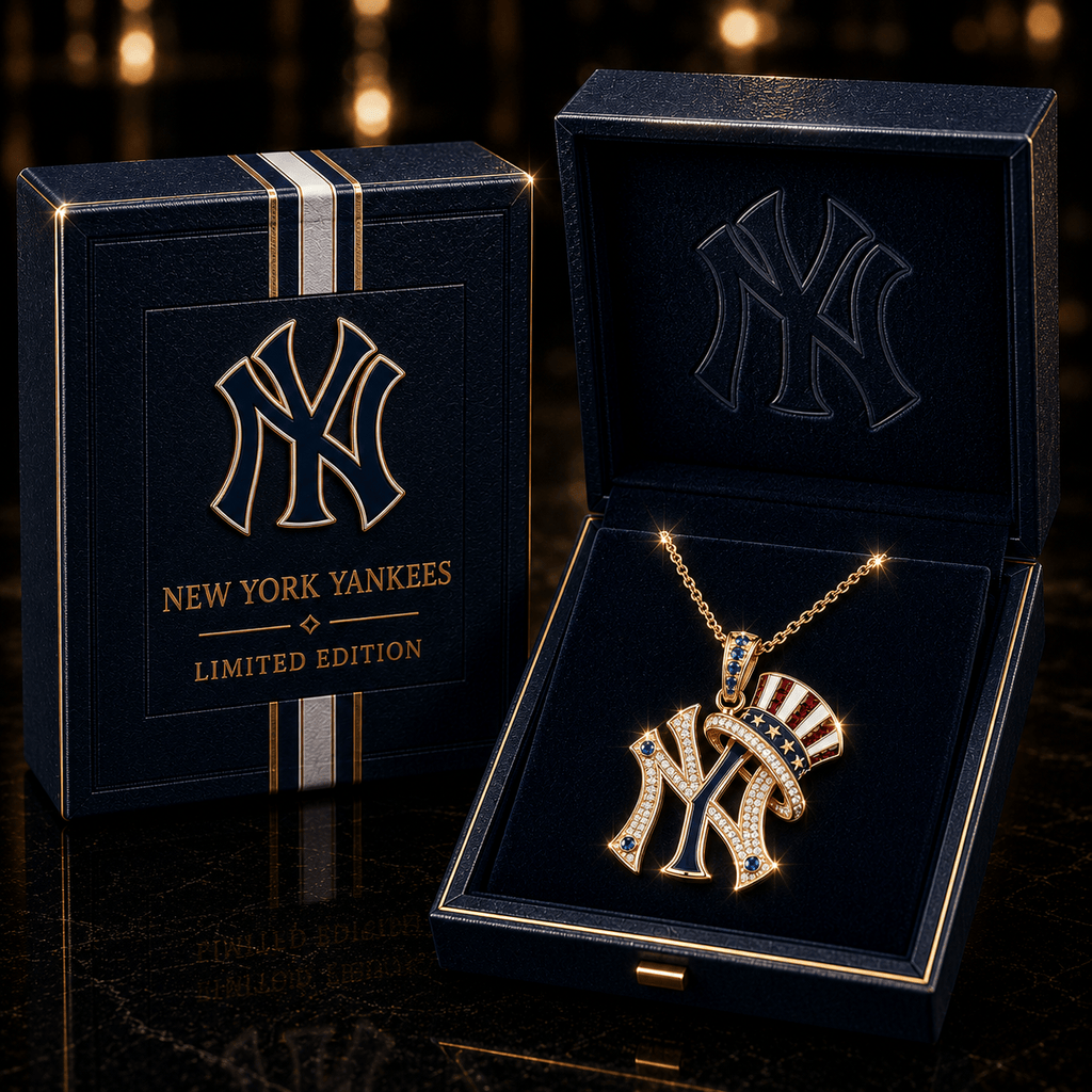 NYY Solid Gold Chain with Diamond Pendant TMH