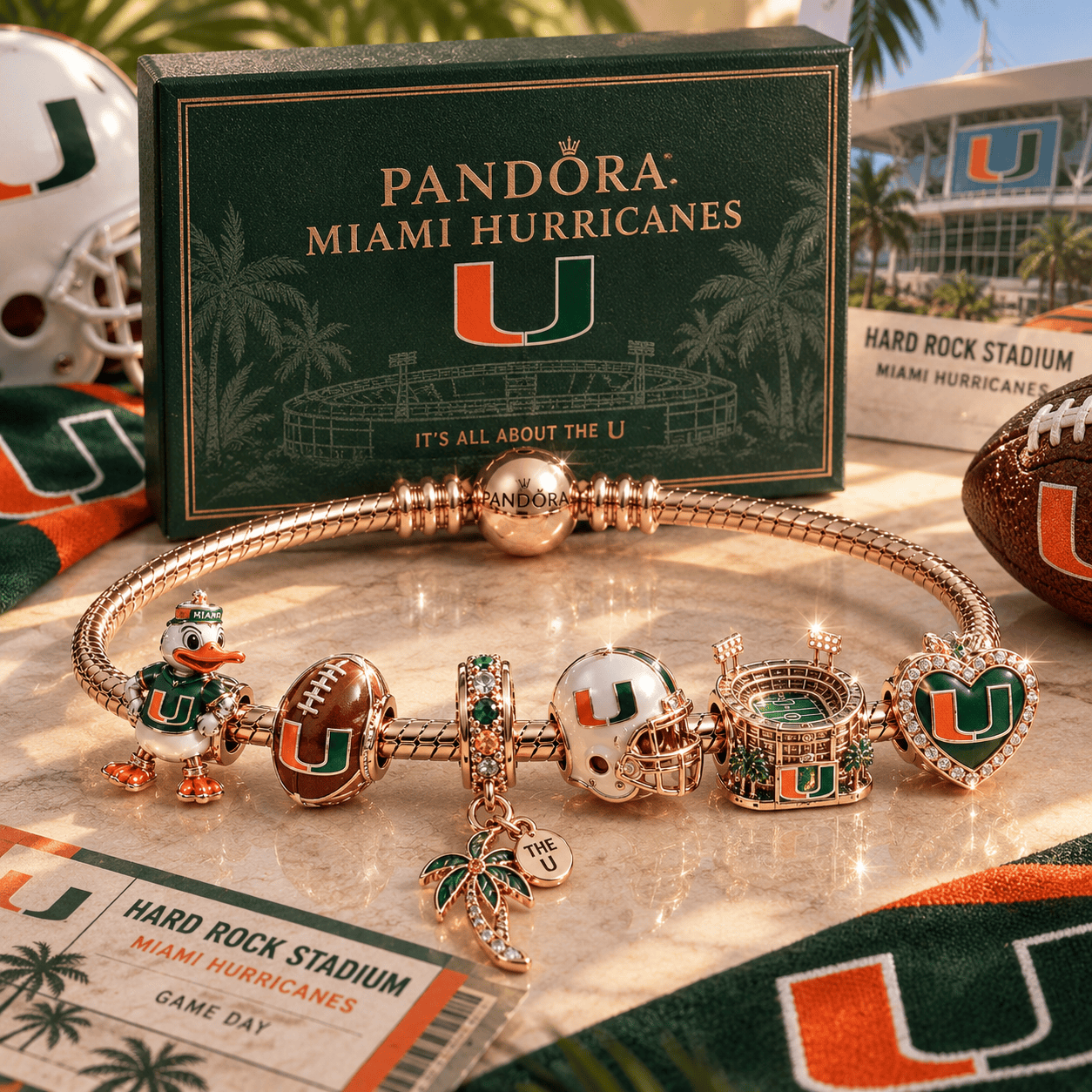 MHC Pink Gold Charm Bracelet Set PNPA