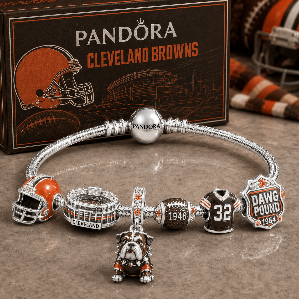 CLVB Silver Charm Bracelet Set NTVA
