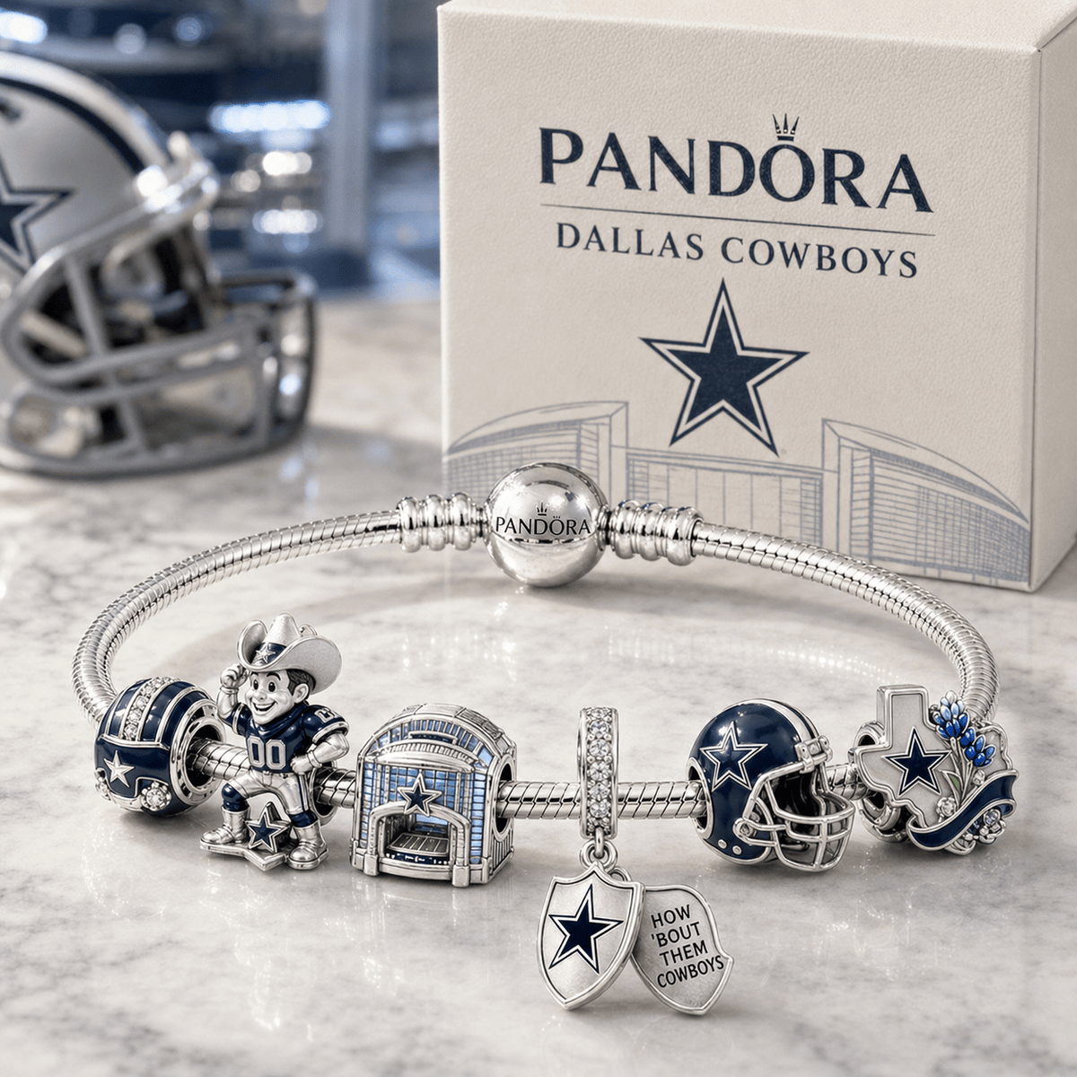 DLCB Silver Charm Bracelet Set HQH