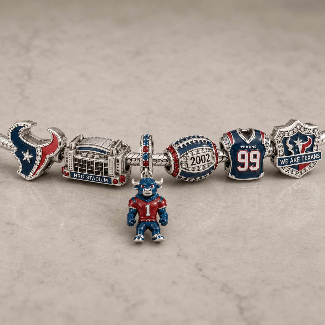 HTX Silver Charm Bracelet Set NTVA