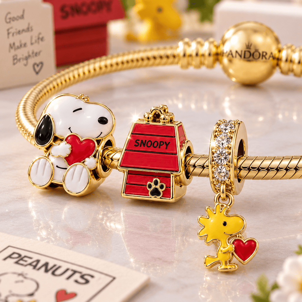 SPNY Gold Charm Bracelet Set VTH