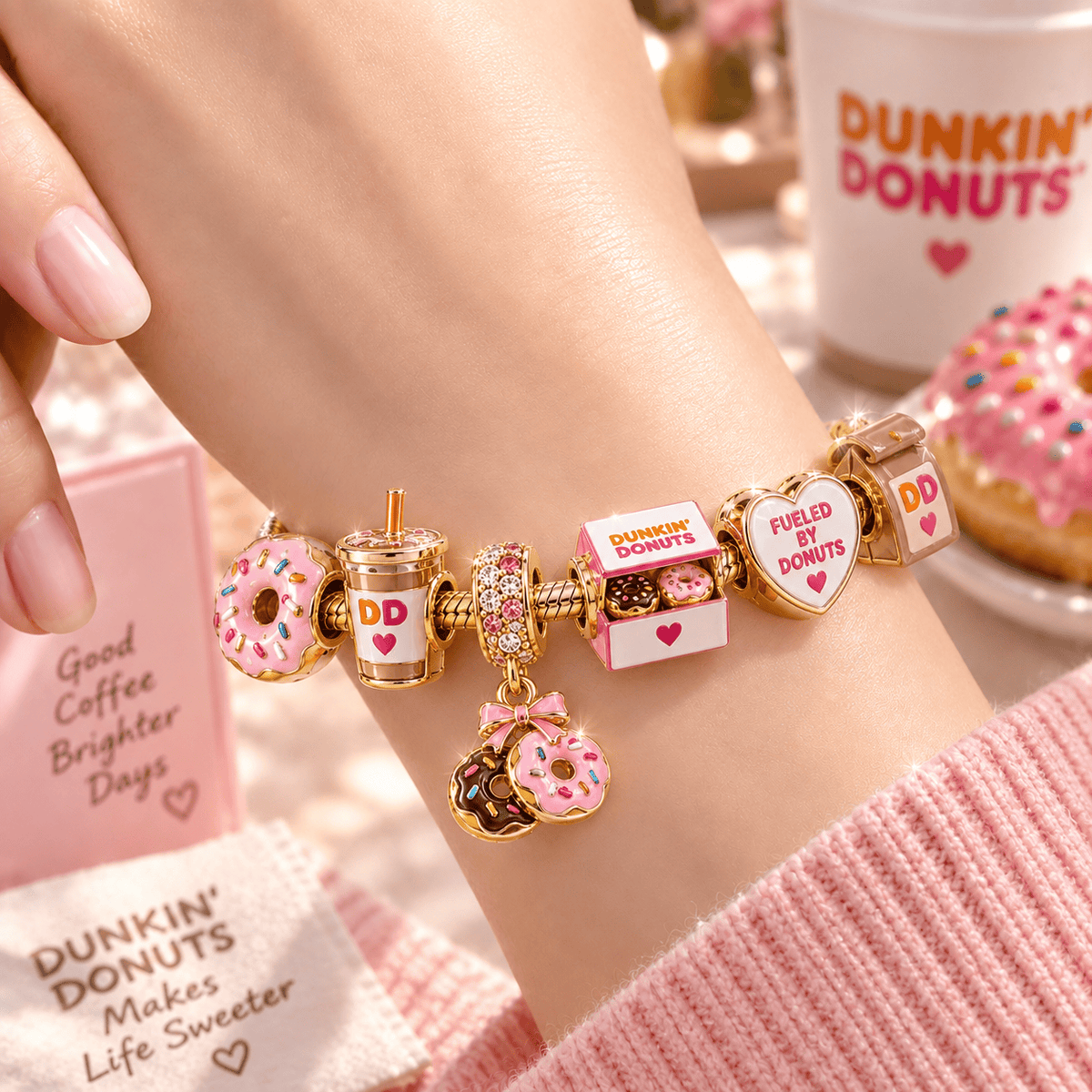 DKDN Gold Charm Bracelet Set VTH