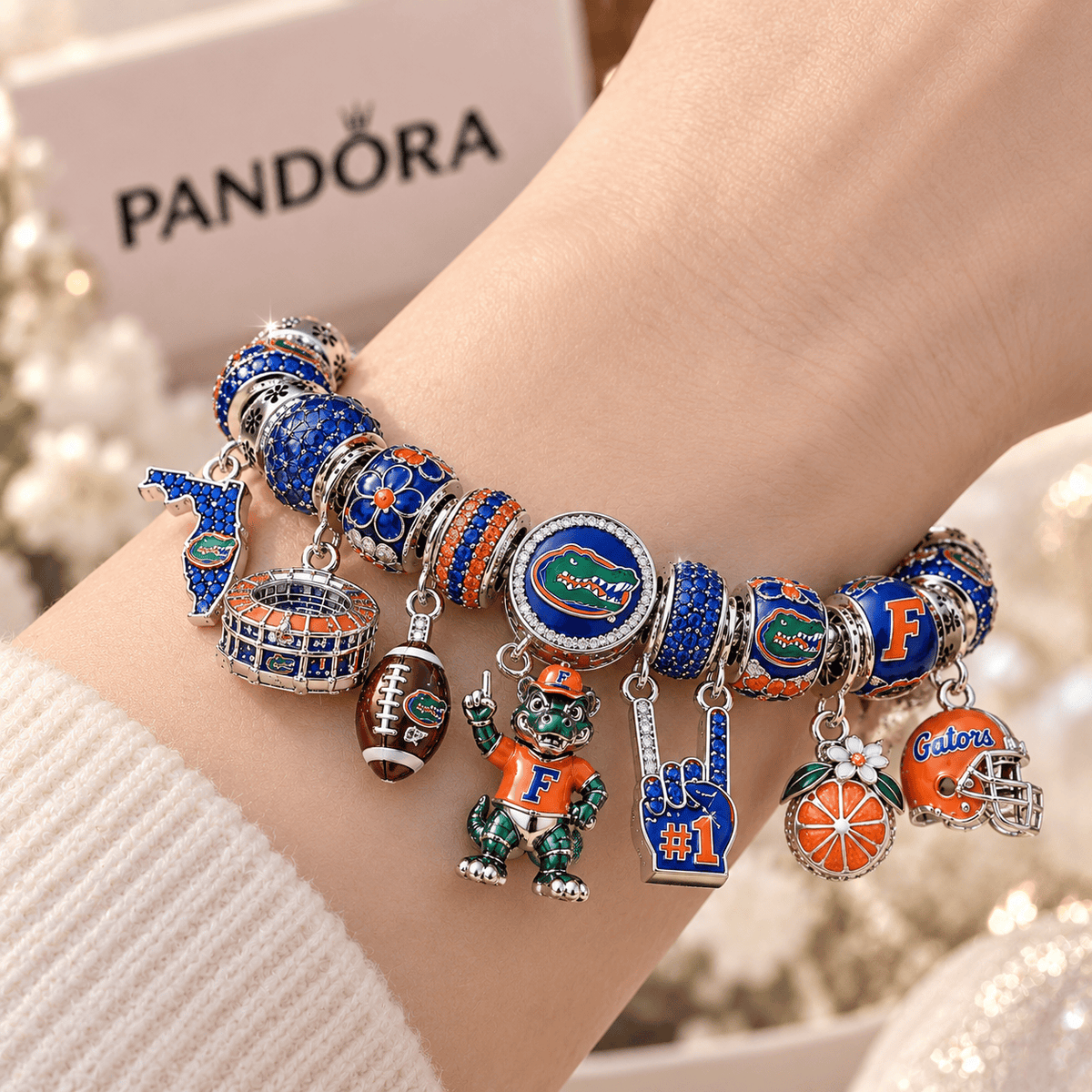 FGT Silver Charm Bracelet Set NTTB