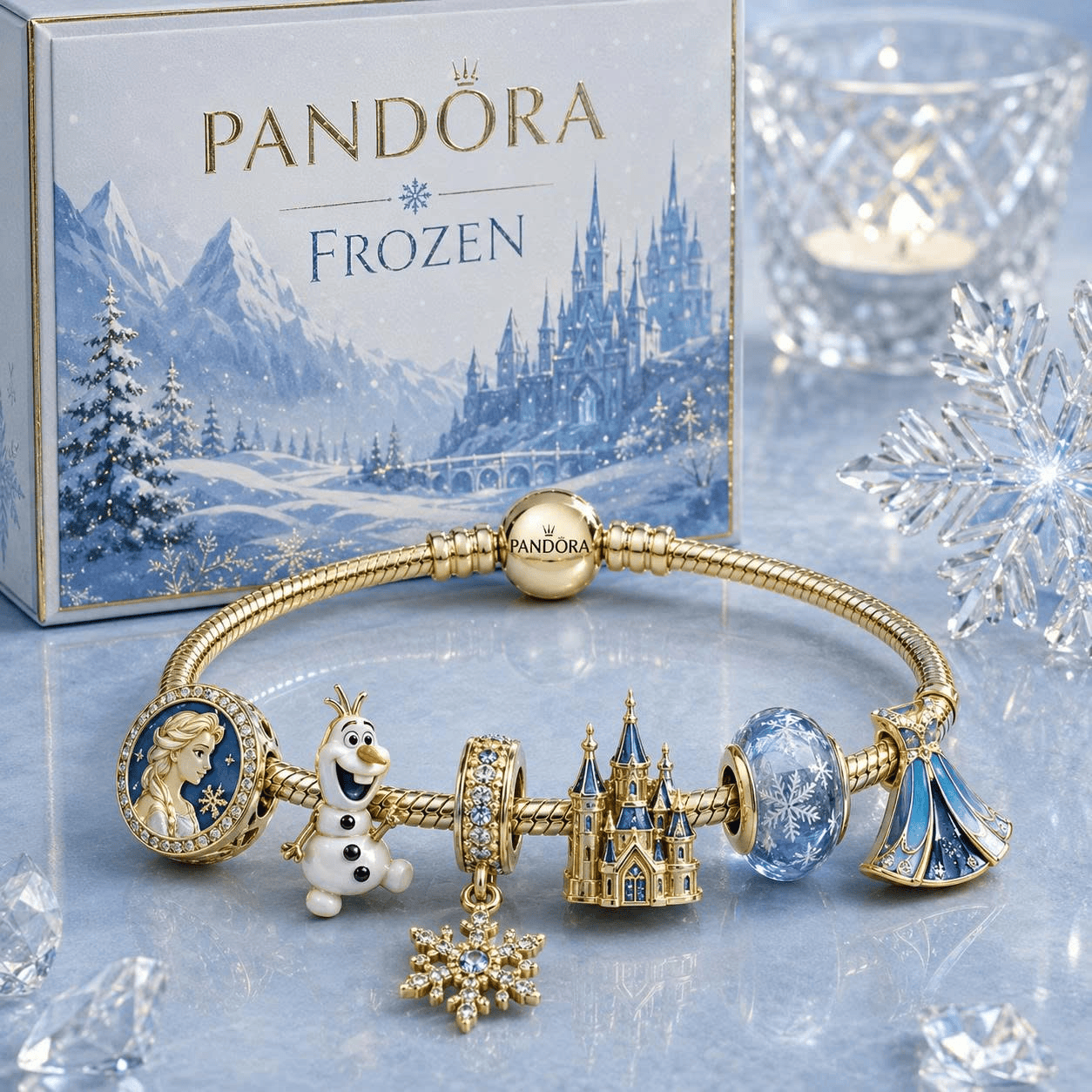 FRZ Gold Charm Bracelet Set VTH