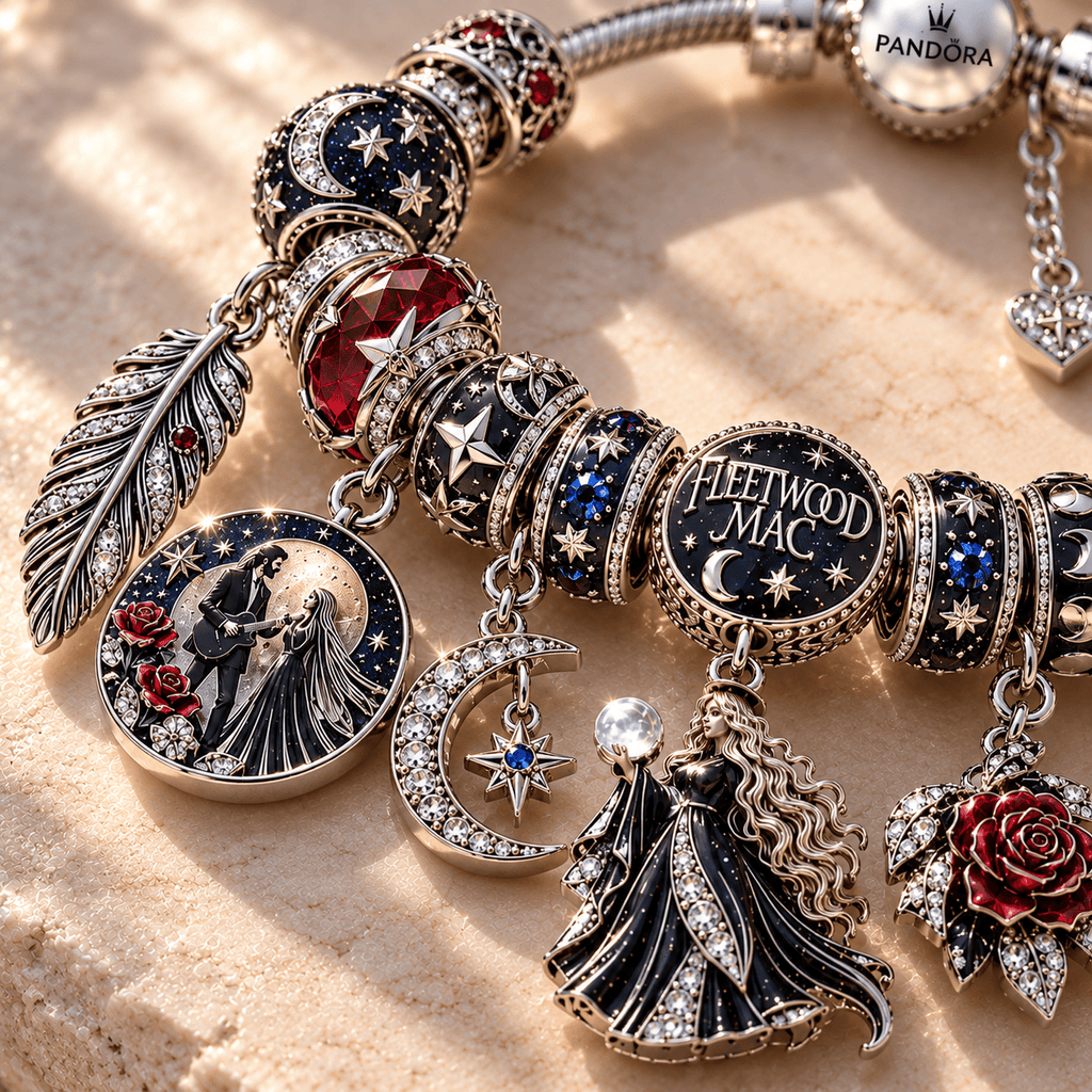FLM Silver Charm Bracelet Set NTTB
