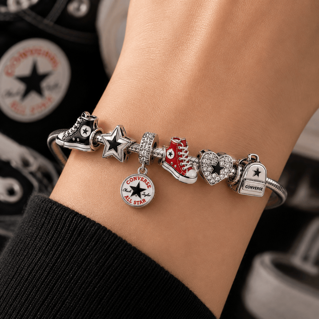 CV Silver Charm Bracelet Set TTN