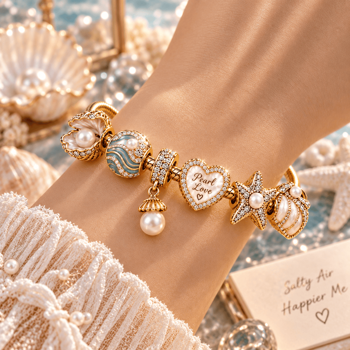 PEL Gold Charm Bracelet Set PTT