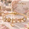 SWAN Gold Charm Bracelet Set PTT