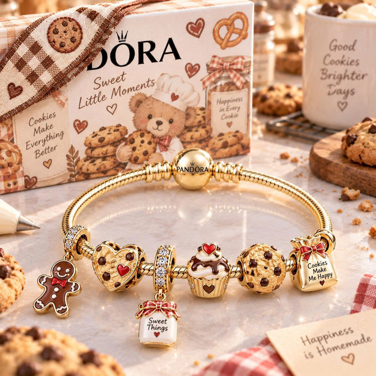 COK Gold Charm Bracelet Set PTT
