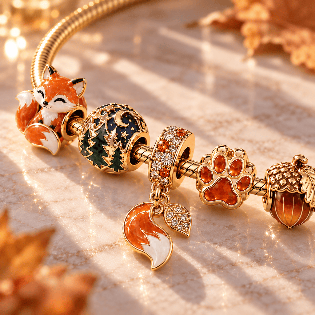FOX Gold Charm Bracelet Set PTT