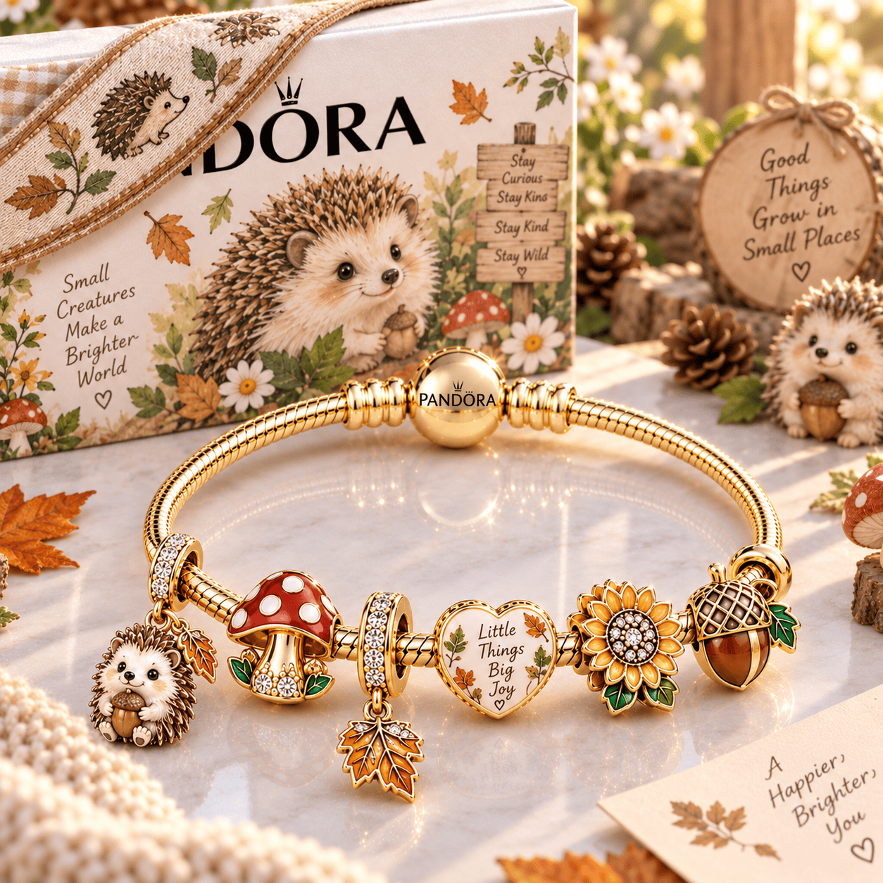 HDH Gold Charm Bracelet Set PTT