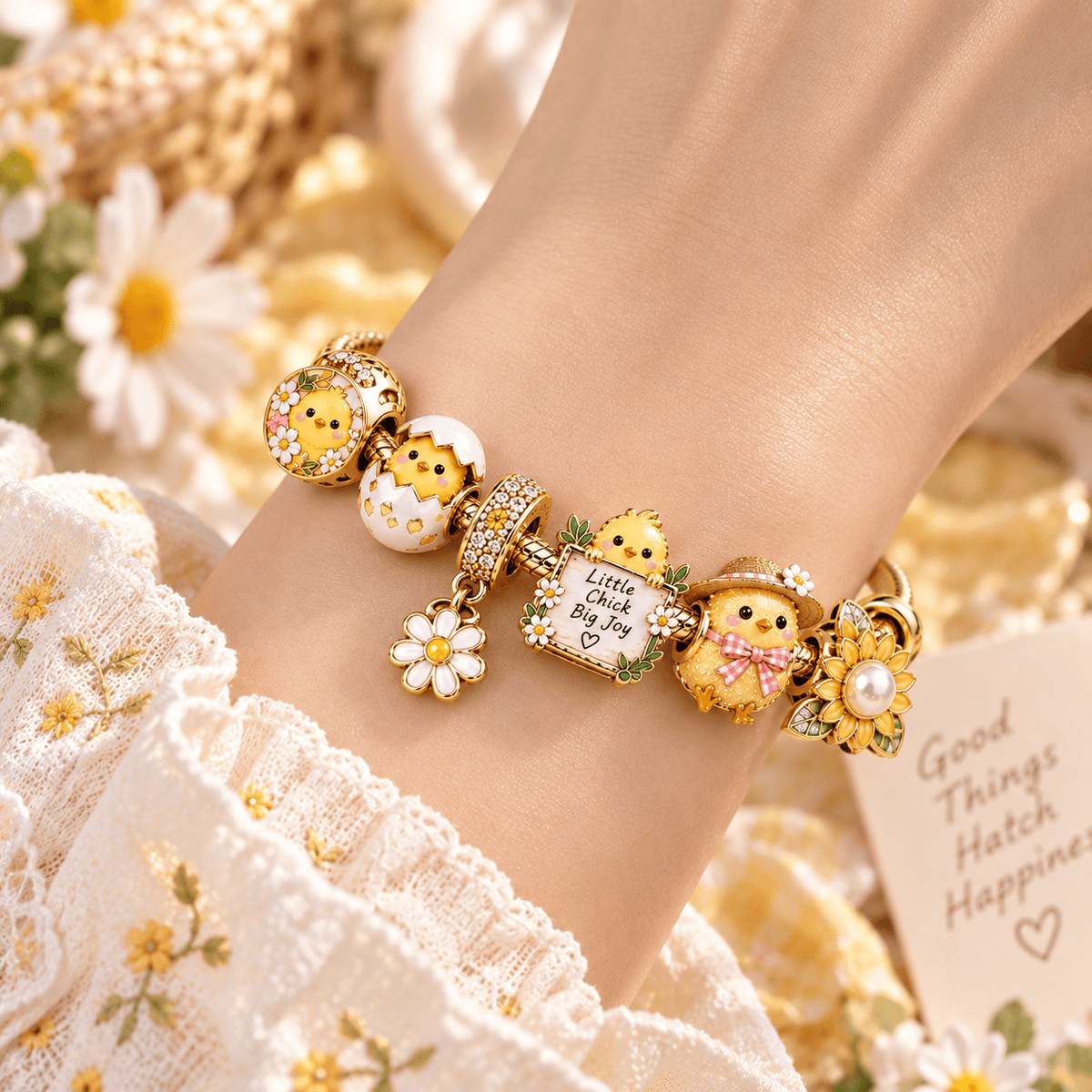 CHK Gold Charm Bracelet Set PTT