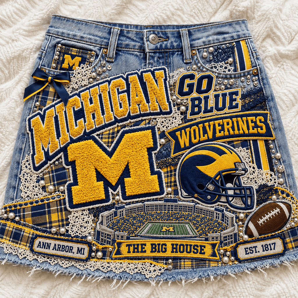 MWR Embellished Denim Skirt NTKO