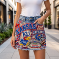 KHSB Embellished Denim Skirt NTKO