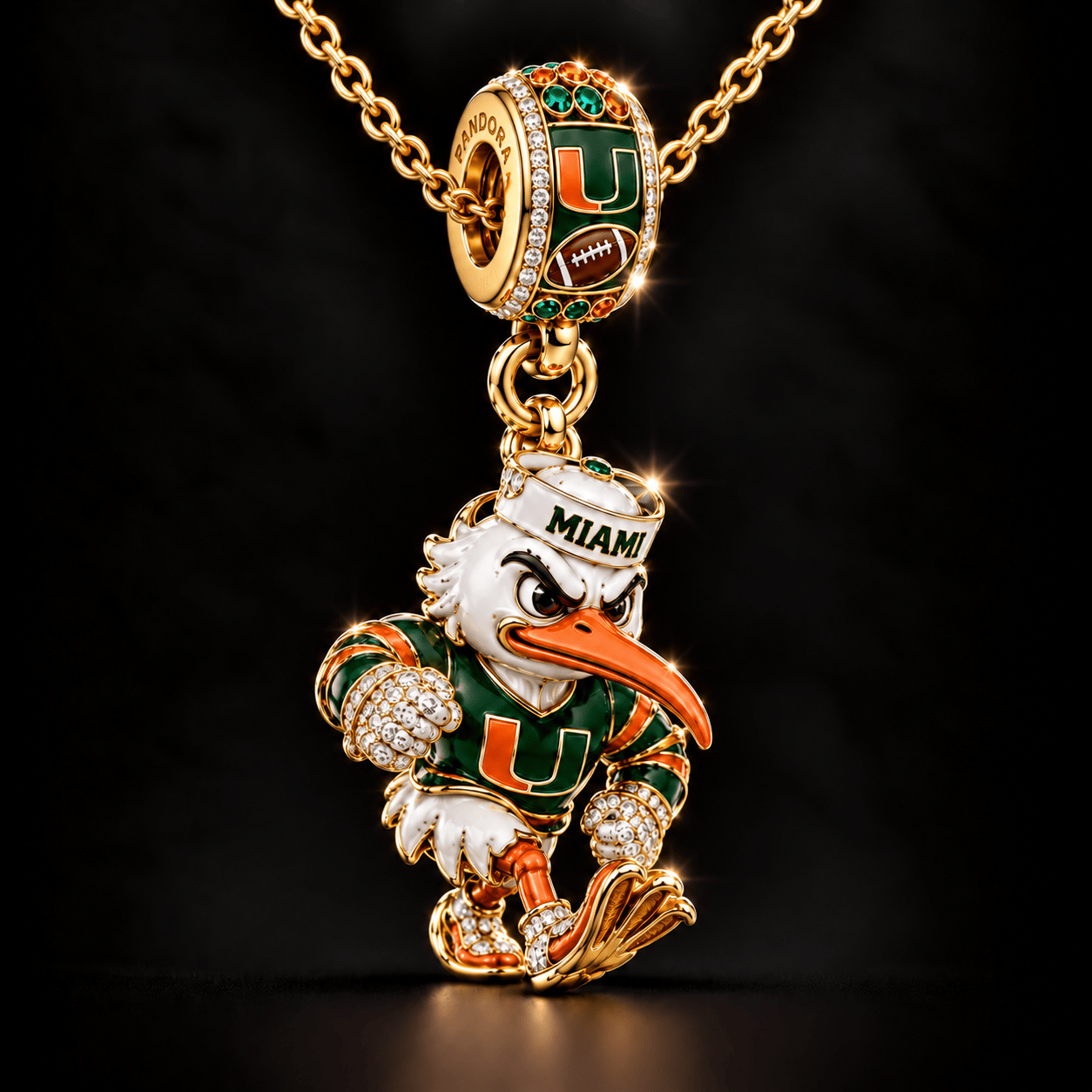 MHC Solid Gold Chain with Diamond Pendant BMD