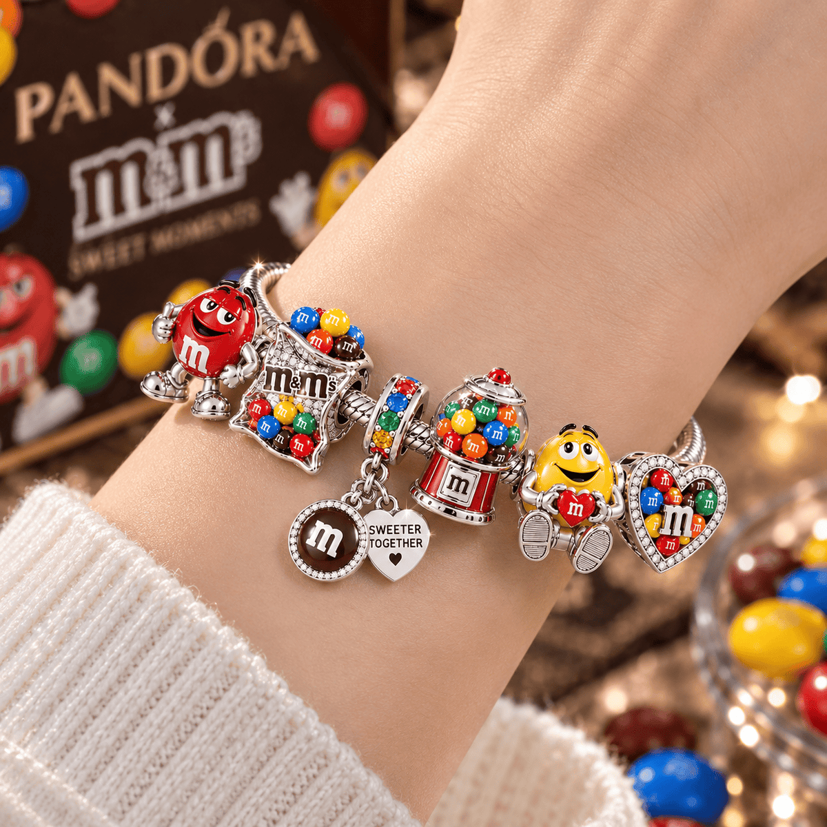 MM Silver Charm Bracelet Set NTTB