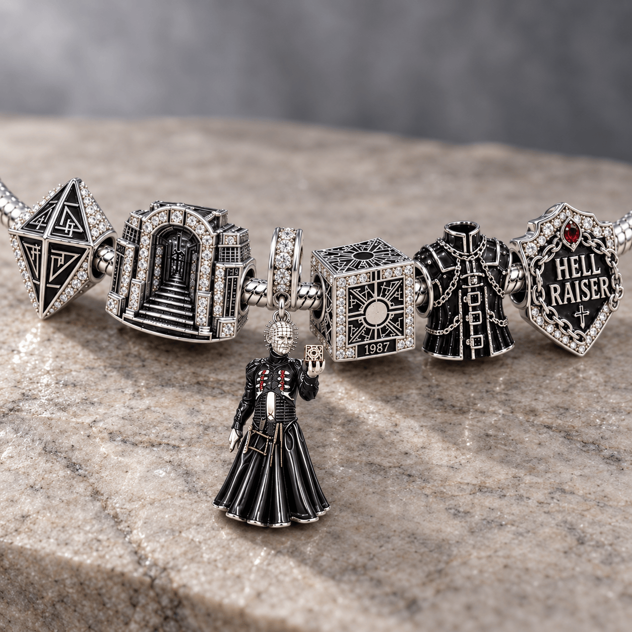 PHD Silver Charm Bracelet Set NTVA