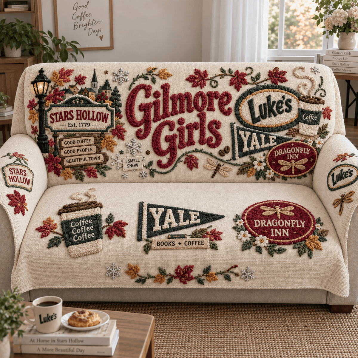 GMG Tufted Sofa Cover & Pillow Set HTTT