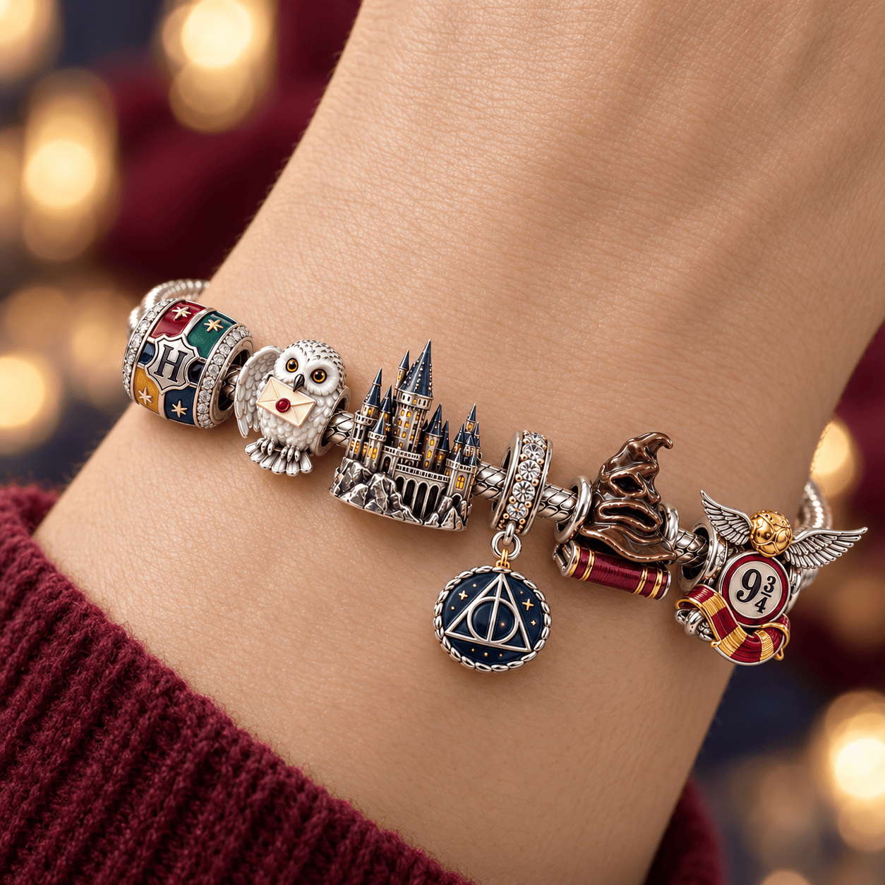 HRP Silver Charm Bracelet Set HQH