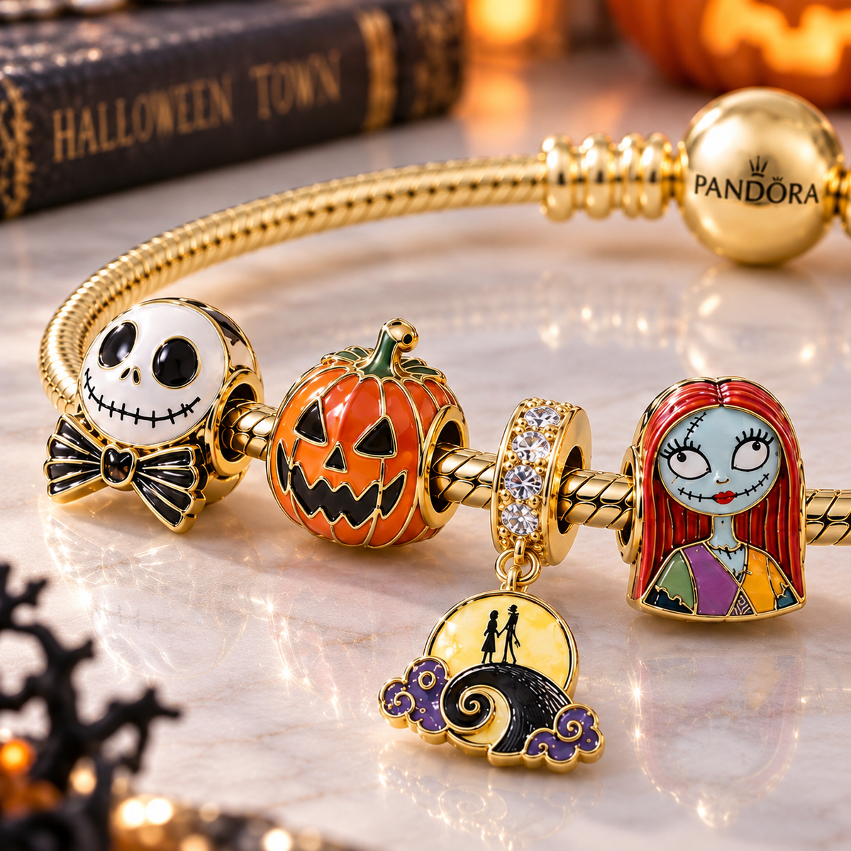 TNBC Gold Charm Bracelet Set VTH
