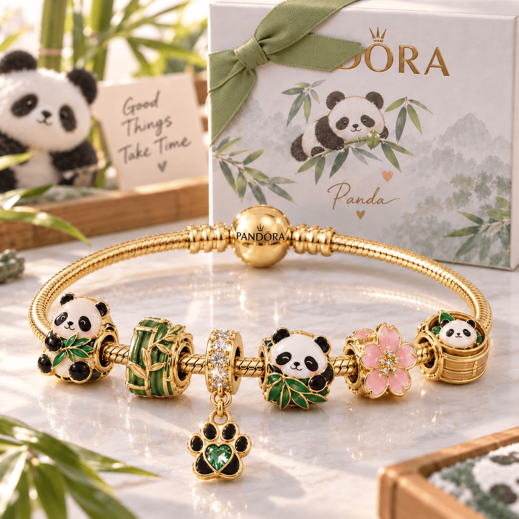 PDA Gold Charm Bracelet Set VTH