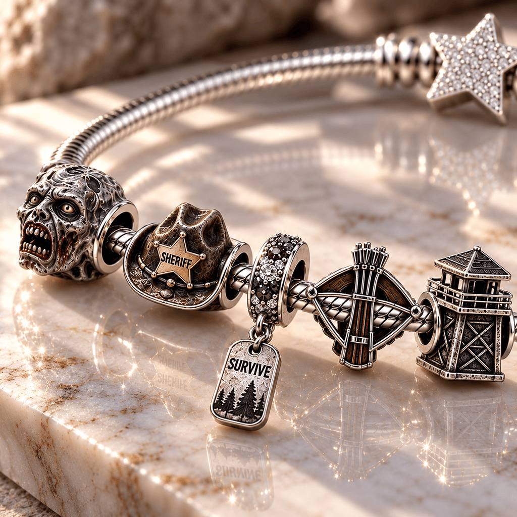 TWKD Silver Charm Bracelet Set BMD