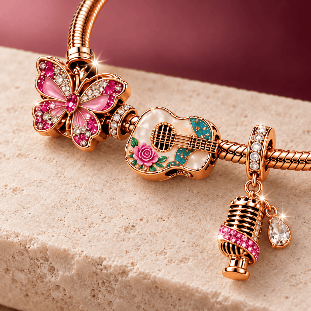 DLPT Rose Gold Charm Bracelet Set TMH