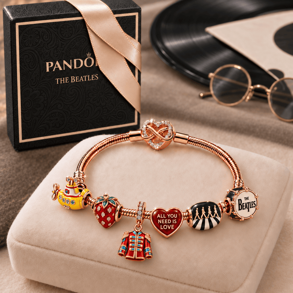 TBE Rose Gold Charm Bracelet Set TMH