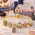 LAS Gold Charm Bracelet Set VTH