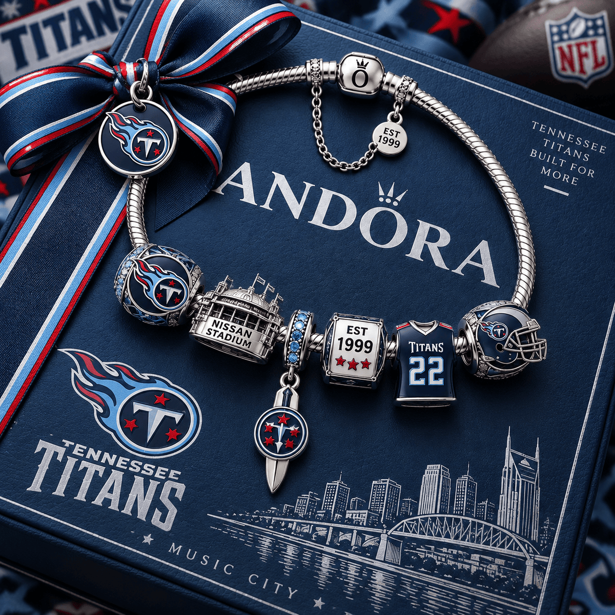 TNST Silver Charm Bracelet Set PTT