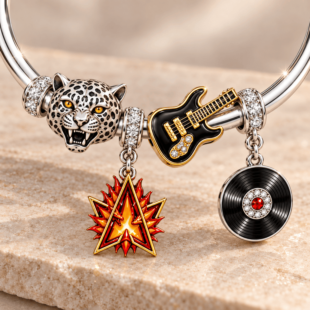 DLPR Silver Charm Bracelet Set TMH
