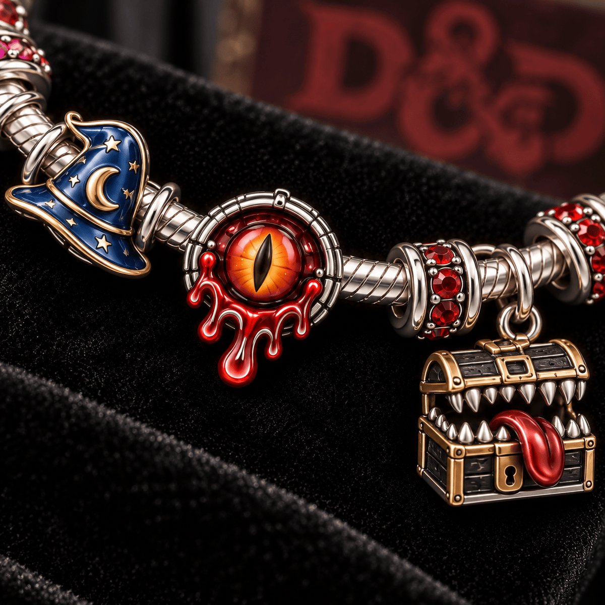 DND Silver Charm Bracelet Set TTTT