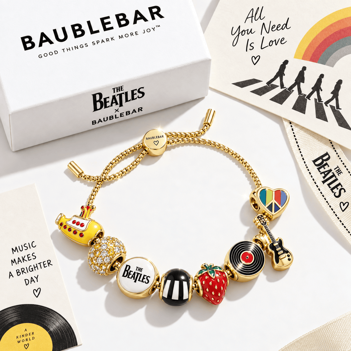 TBE Gold Charm Bracelet Set BMD